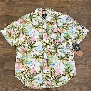 🆕 Men’s Artistry in Motion Tropical Print Shirt -NWT
